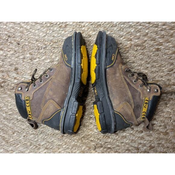 CEBU BORCE SHA CAFE Soft Toe Brown Leather Work Boots Size 6.5 main image 6
